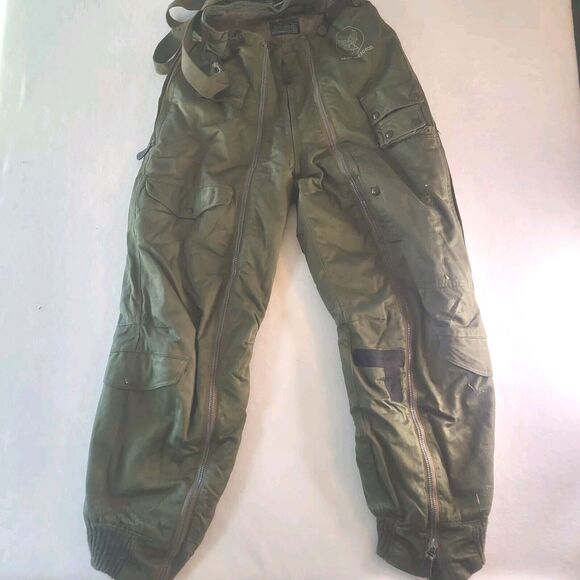 VTGType A-11 A Alpaca Fur Lined US Army Air Forces 40s Flight Pants Bibs Sz 30